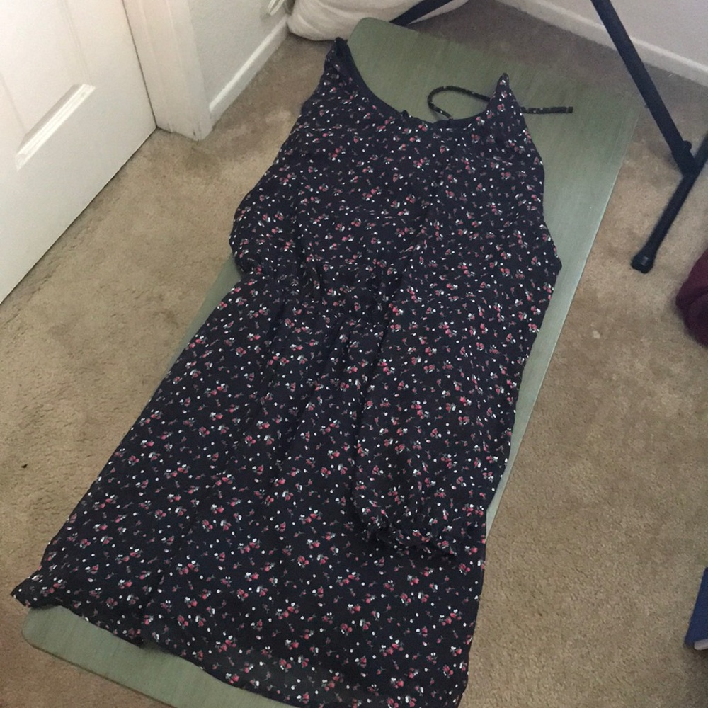 Black floral dress